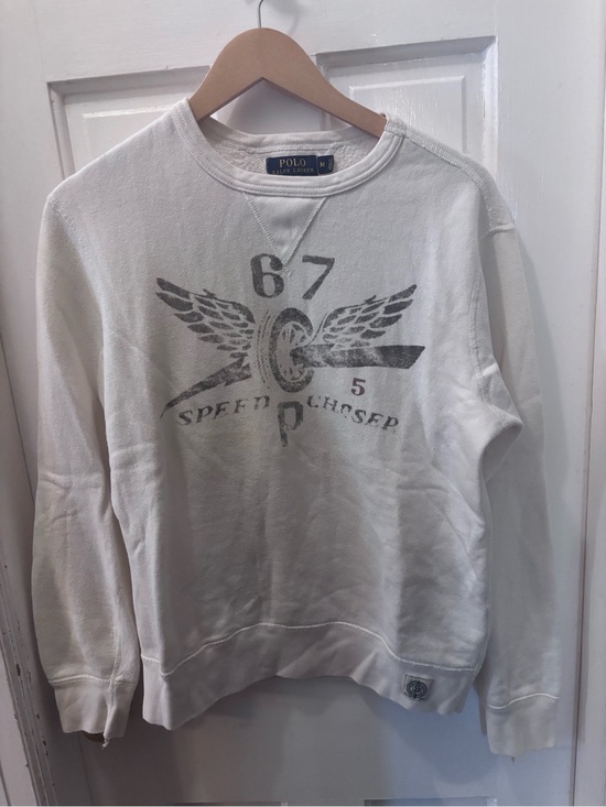 Ralph Lauren Other - Ralph Lauren Cream Crewneck “Speed chaser”Sweatshirt Men’s size Medium EUC